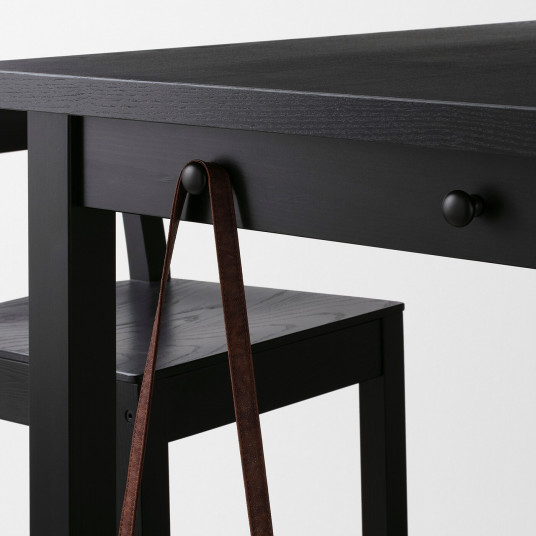ikea nordviken masa bar negru 140x80 cm