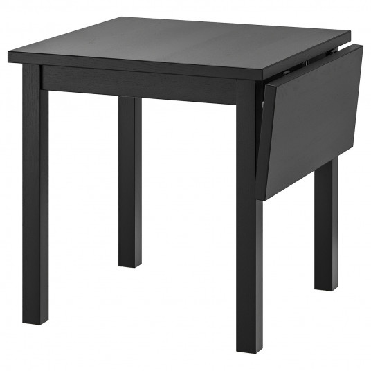 Ikea Nordviken Masa Cu Extensie Plianta Negru 74 104x74 Cm