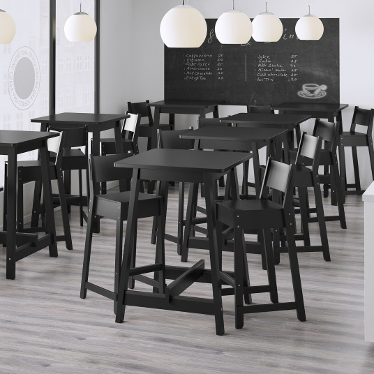 Ikea Norraker Masa Bar Negru 74x74 Cm