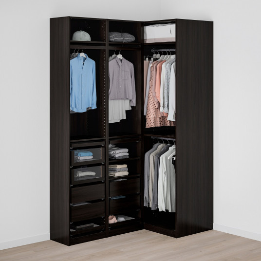 Ikea Pax Dulap Colt Negru Maro 160 88x236 Cm