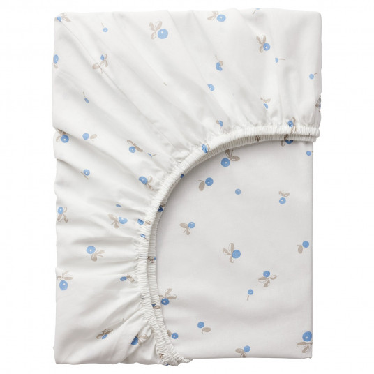 Ikea Rodhake Cearsaf Cu Elastic Pentru Patut Alb Motive Cu Afine
