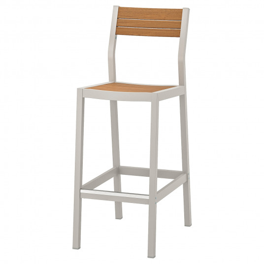 Ikea Sjalland Scaun Bar Cu Spatar Exterior Gri Maro Des