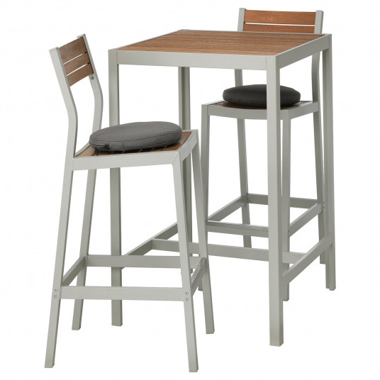 Ikea Sjalland Masa Bar 2 Scaune Exterior Maro Des Froson Duvholmen Gri Inchis