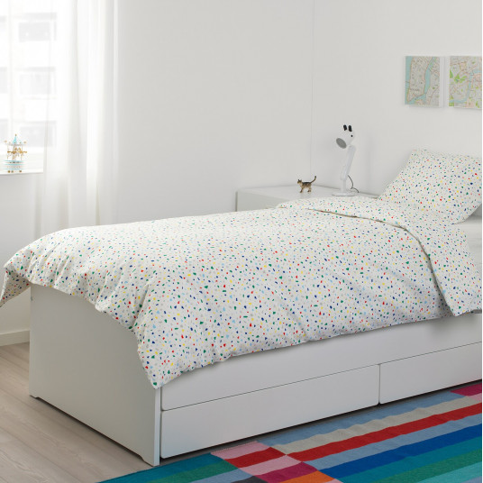 Ikea Slakt Cadru Pat Depozitare Alb 90x200 Cm