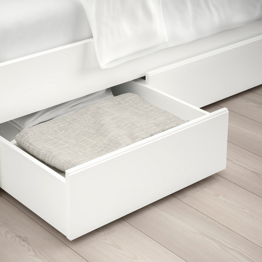 Ikea Songesand Cadru Pat 2 Cutii Depozitare Alb Lonset 160x200 Cm