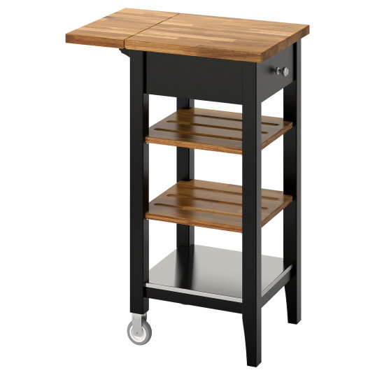 Ikea Stenstorp Carucior Bucatarie Negru Maro Stj 45x43x90 Cm