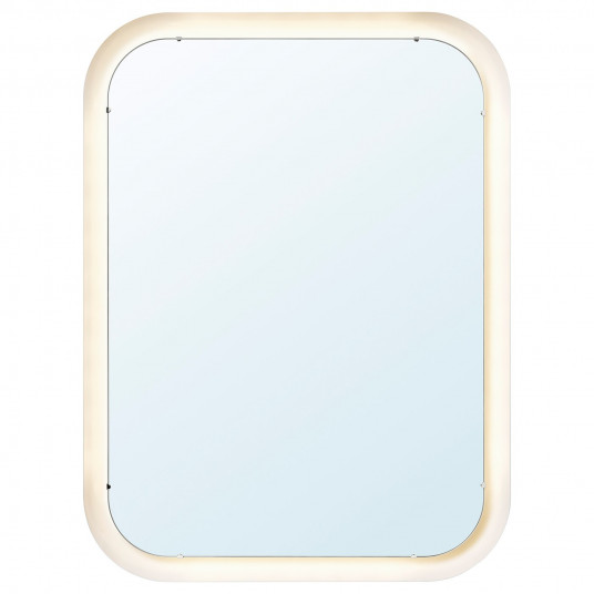 Ikea Storjorm Oglinda Cu Iluminat Integrat Alb 80x60 Cm