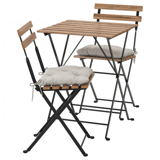Ikea Tarno Masa 2 Scaune Exterior Vopsit Negru Gri Maro Negru Maro Deschis Vopsit Vopsit