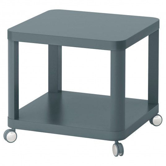 Ikea Tingby Masuta Cafea Cu Rotile Turcoaz 50x50 Cm