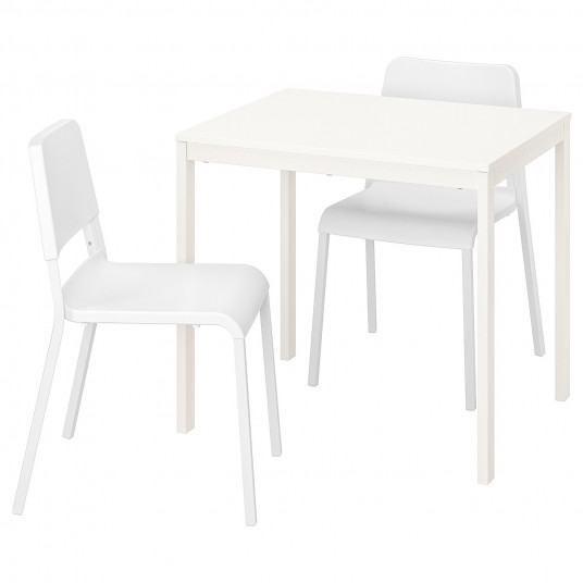 Ikea Vangsta Teodores Masa 2 Scaune Alb Alb 80 120 Cm
