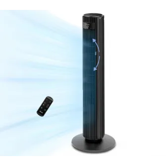 Ventilator turn Levoit, 107,6cm, 12 viteze, 4 moduri de functionare, foarte silentios, telecomanda, negru