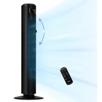 Ventilator turn Levoit, 107,6cm, 12 viteze, 4 moduri de functionare, foarte silentios, telecomanda, negru