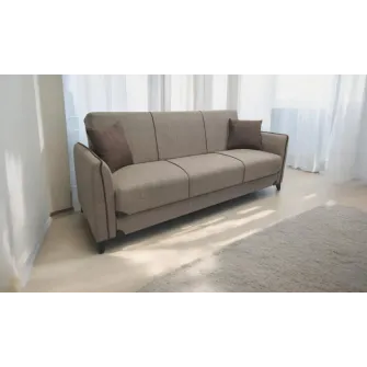 Canapea extensibila cu lada depozitare Fellis, 215 x 80 x 80 cm, Maro