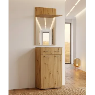 Hol 4home Armario cu oglinda, Stejar Artizanal