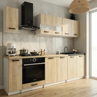 Bucatarie 4home Selin 1.9 m, stejar sonoma