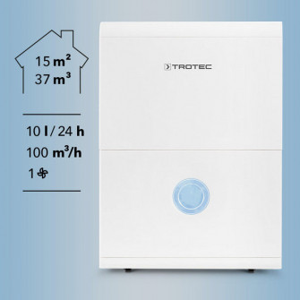 Dezumidificator Trotec TTK28E, 10 litri/24h, 15m2, 100m