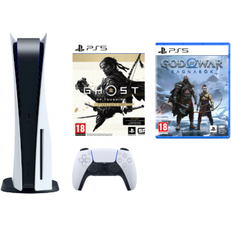 Consola PlayStation 5 + Joc PS5 God of War Ragnarok + J