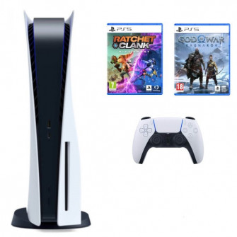 Consola PlayStation 5 + Joc PS5 God of War Ragnarok + J