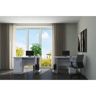 Birou computer 4home (L), 120x75x50 cm, Gri
