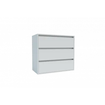 Comoda 4home Ideea K, 76x80x42 cm, 3 sertare, Stejar Artizanal/Gri Grafit