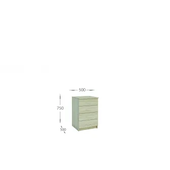 Comoda de birou 4home Olvo, 50x75x50 cm, Stejar Kraft Gri