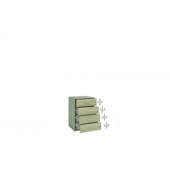 Comoda de birou 4home Olvo, 50x75x50 cm, Stejar Kraft Gri