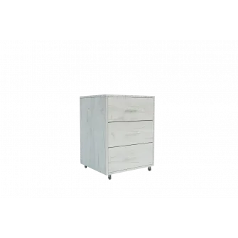 Comoda de birou 4home Vigo, 50x64.5x45 cm, Stejar Kraft Alb