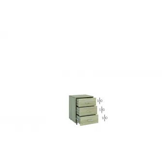 Comoda de birou 4home Vigo, 50x64.5x45 cm, Stejar Kraft Alb