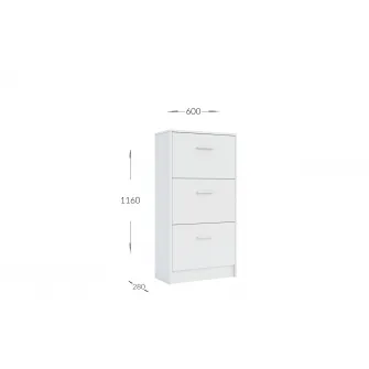 Comoda pentru pantofi 4home Golf, 60x116x28 cm, Gri Grafit