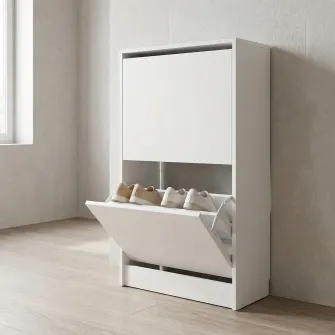 Comoda pentru pantofi 4home Rolf, 50x94x28 cm, Nimfea Alba