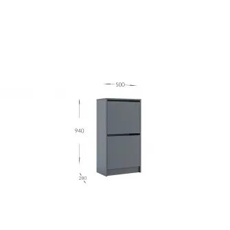 Comoda pentru pantofi 4home Rolf, 50x94x28 cm, Stejar Sonoma