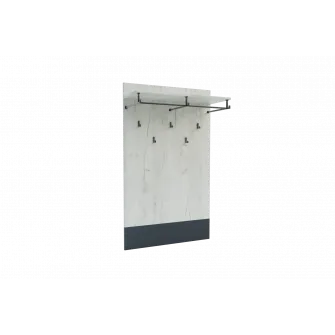 Вешалка 4home Urban L, 75x125 см, Дуб Крафт Белый/Антрацит
