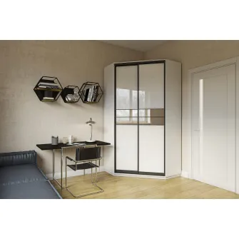 Dulap Cupe de Colt 4home, 2 Usi, Nymphea Alba 2P-15, 120x220x120 cm