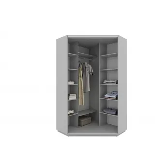 Dulap Cupe de Colt 4home, 2 Usi, Nymphea Alba 2P-15, 130x240x130 cm