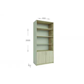 Dulap de birou 4home Olvo, 90x200x45 cm, Industrial