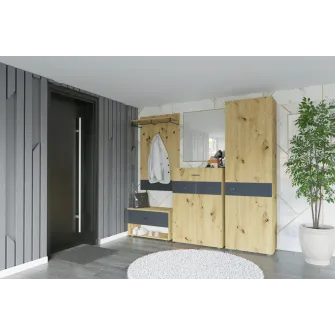 Прихожая 4home Urban L, Дуб Артизан/Шиншила Грей