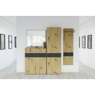 Прихожая 4home Urban S, Дуб Артизан/Антрацит
