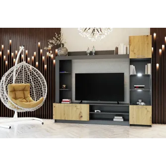 Living 4home Delux, 203.2x177x33 cm, Gri /Gri 