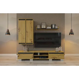 Living 4home Lilu, Stejar Artizanal/Gri Grafit