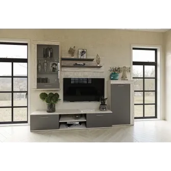 Living 4home Paradise, Stejar Kraft Alb/Gri 