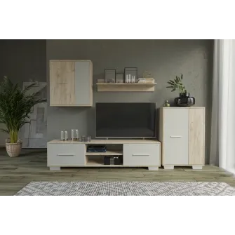 Living 4home Zeta, Stejar Kraft Auriu/Nimfea Alba