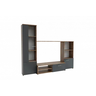Living “Emma” 1790/2200/310, Stejar craft tabac / Gri grafit
