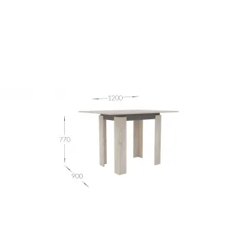 Masa 4home Family, extensibila, Stejar Kraft Auriu/Antracit