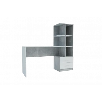 Masa 4home Flex (Masa stanga), 148.5x142x50 cm, Industrial/Nimfea Alba