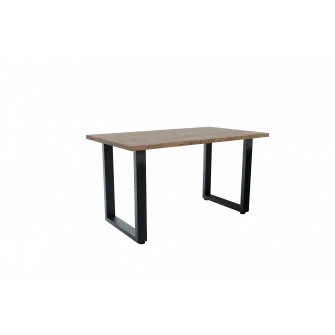 Masa de dining 4home Denver, picioare metalice, Stejar Kraft Tabaco, 120x60 cm