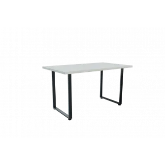 Masa de dining 4home Seattle, picioare metalice, Stejar Kraft Alb, 100x60 cm
