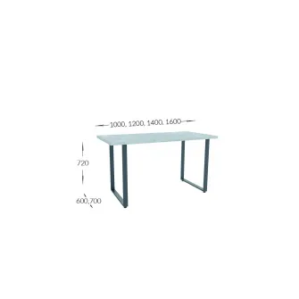 Masa de dining 4home Seattle, picioare metalice, Stejar Kraft Alb, 100x60 cm