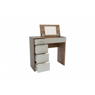 Masa de toaleta 4home Charm, 90x82x42 cm, Stejar Kraft Tabaco/Satin