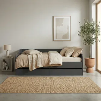 Кровать 4home Ideea, 90x200 см, Графитовый Серый/Графитовый Серый