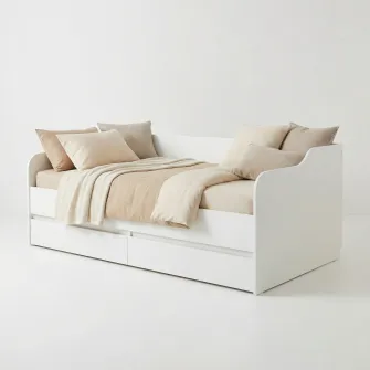 Кровать 4home Ideea, 90x200 см, Нимфея Альба/Нимфея Альба
